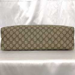 Gucci Tote Bag Beige Brown GG Supreme Shelly 21134 f-20348 PVC Leather GUCCI a4 Women's Compact