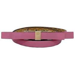 Gucci Waist Belt Pink Interlocking 282247 ec-20158 Ribbon Leather GP GUCCI Thin Women's Fashion