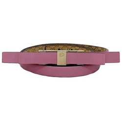 Gucci Waist Belt Pink Interlocking 282247 ec-20158 Ribbon Leather GP GUCCI Thin Women's Fashion