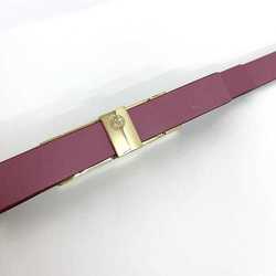 Gucci Waist Belt Pink Interlocking 282247 ec-20158 Ribbon Leather GP GUCCI Thin Women's Fashion