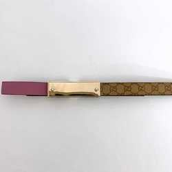 Gucci Waist Belt Pink Interlocking 282247 ec-20158 Ribbon Leather GP GUCCI Thin Women's Fashion