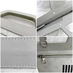 Louis Vuitton 2way Vertical Grey Monogram White M44627 f-20244 Tote Bag Canvas Leather UB1149 LOUIS VUITTON Shoulder Print A4