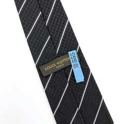 Louis Vuitton tie Cravat ec black Damier ec-20123 100% silk IS0195 LOUIS VUITTON striped men's