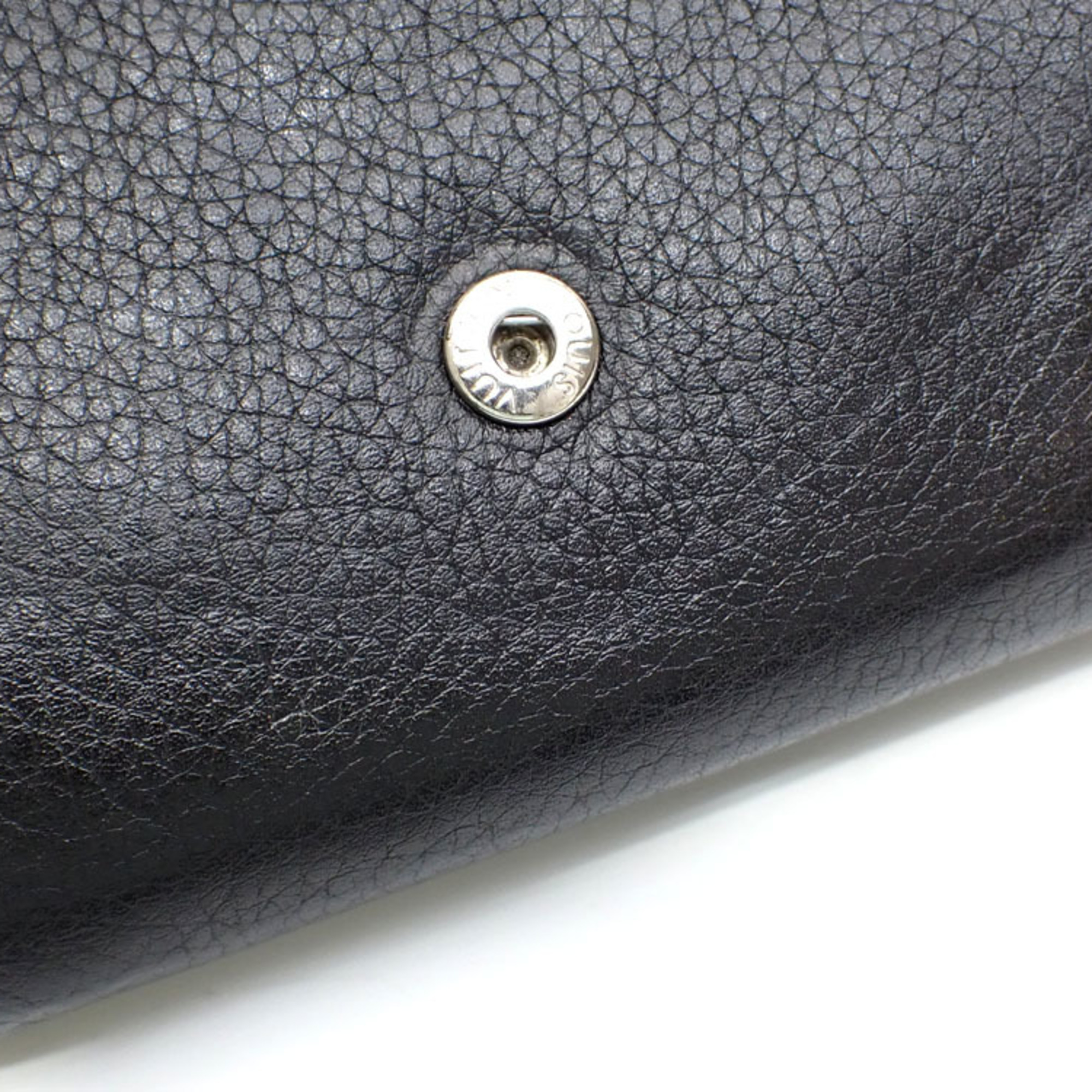 Louis Vuitton Tri-fold Wallet Rock Me Line Portefeuille Women's M63921 Noir Compact Black Leather