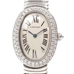 Cartier Watch Baignoire Ladies Quartz WG WB5097L2/1955 Battery Operated 750 18K White Gold Diamond