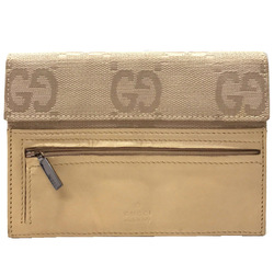 Gucci Tri-fold Wallet GG Canvas Leather Beige 035・2149・2136 Women's Men's GUCCI