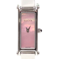 Gucci Watch Bangle for Women Quartz SS 1500L Battery Operated Pink Shell Dial
