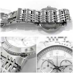 Burberry Watch White Silver BU2303 f-19784 Men's SS Quartz BURBERRY Heritage Check Battery Operated
