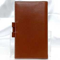 Hermes Planner Cover Agenda Brown ec-20270 Leather Box Calf □B Stamp HERMES Notebook Women Men