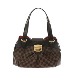 LOUIS VUITTON Damier Sistine PM Brown N41542 Women's Canvas Handbag