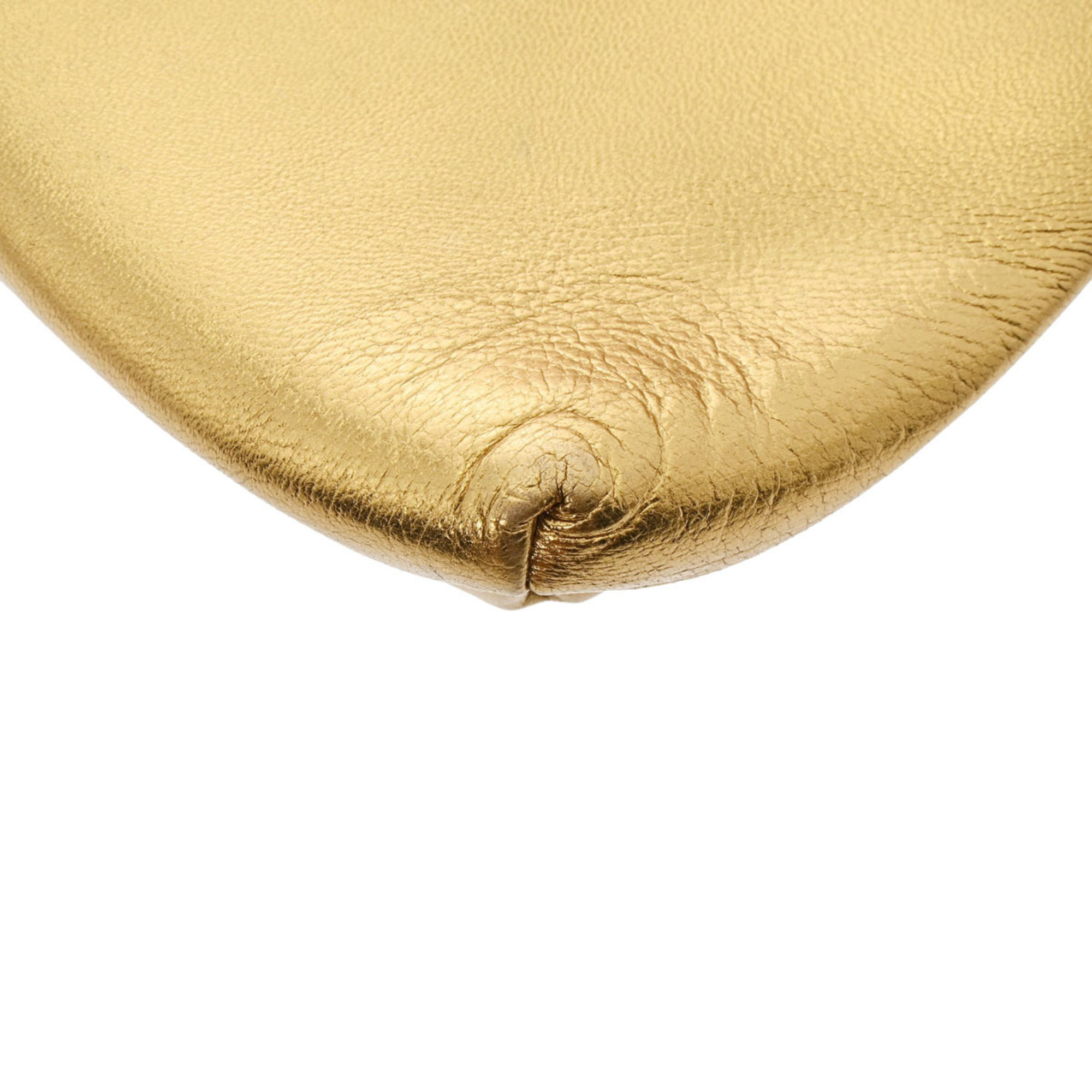 SALVATORE FERRAGAMO Ferragamo Gancini Gold Women's Leather Pouch