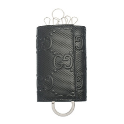 GUCCI 6-key case with GG embossing, black, 625565, women's leather key