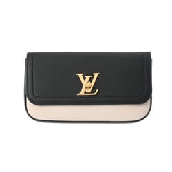 LOUIS VUITTON Louis Vuitton Lockme Chain Shoulder Black Beige - Women's Taurillon Leather Pouch
