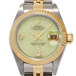 ROLEX Rolex Datejust 2P Diamond 791732BR Ladies SS YG Watch Automatic Green Jade Dial