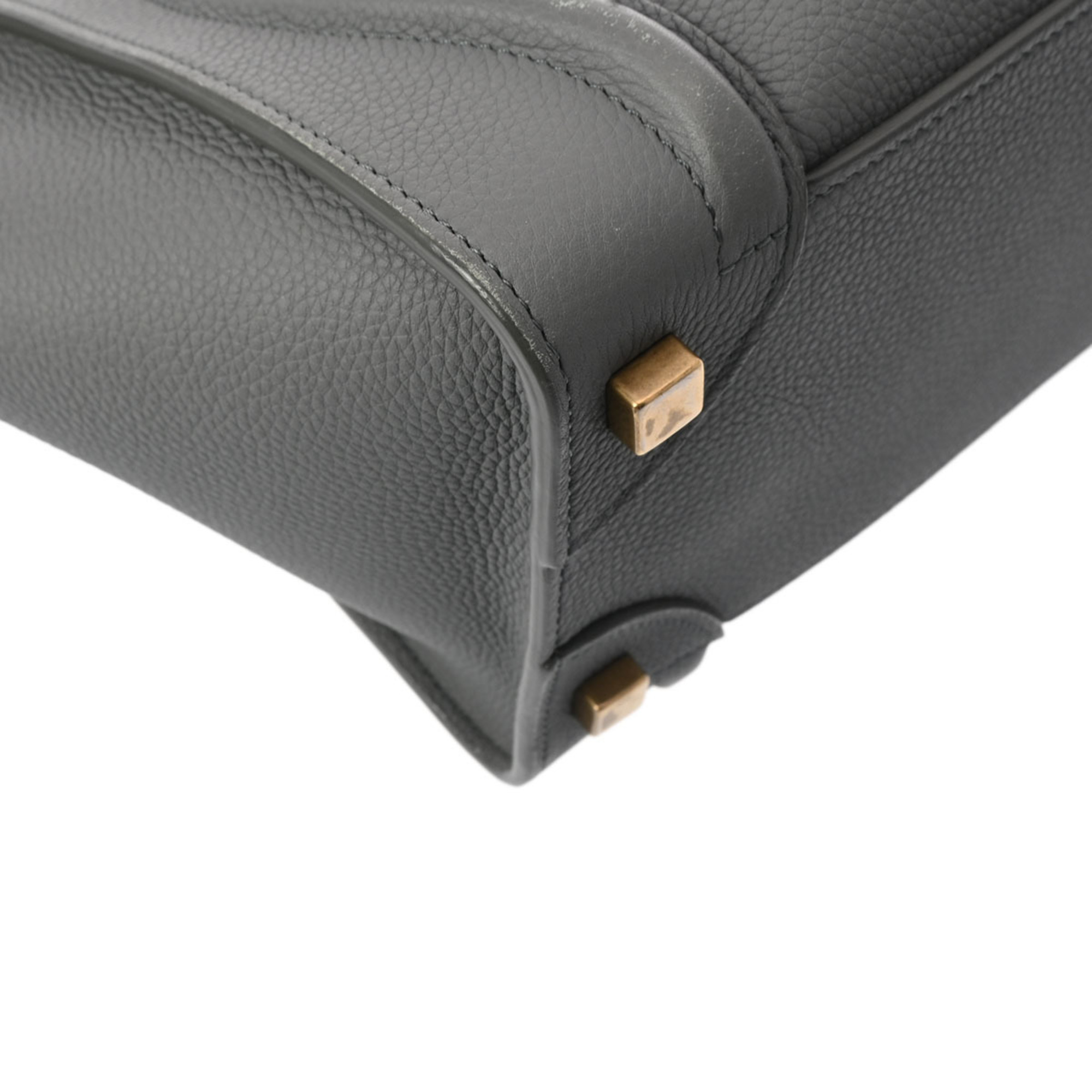 CELINE Luggage Micro Grey - Women's Calfskin Handbag