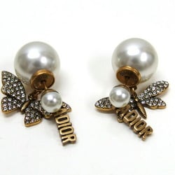 Christian Dior Swing Butterfly Earrings with Faux Pearls