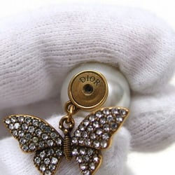 Christian Dior Swing Butterfly Earrings with Faux Pearls
