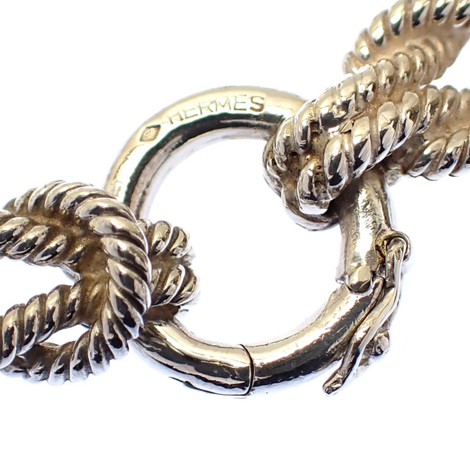Hermes Audierne Bracelet SV925 43.6g Silver Women's Men's Unisex