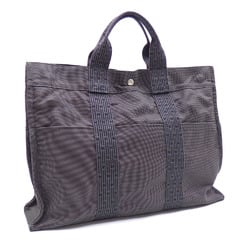 Hermes Air Line Tote MM Bag Grey Canvas HERMES Women's Men's Unisex Handbag