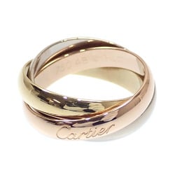 Cartier Trinity Ring for Women, K18YG/PG/WG, Size 8, #48, 7.2g, 18K, Three-Color Gold, 750, 3-Row