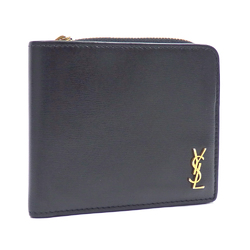 Saint Laurent Bi-fold Wallet for Men, Nero, Black, Calfskin, 644587-02GOW-1000 Leather