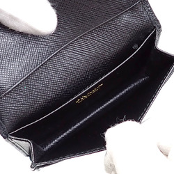 Prada Card Case for Women, Black, Saffiano Leather, 1MC122, Business Holder