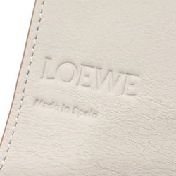 LOEWE Bi-fold Wallet Anagram Compact Flap Women's Light Ghost Pebble Grain Calfskin C821L57X01