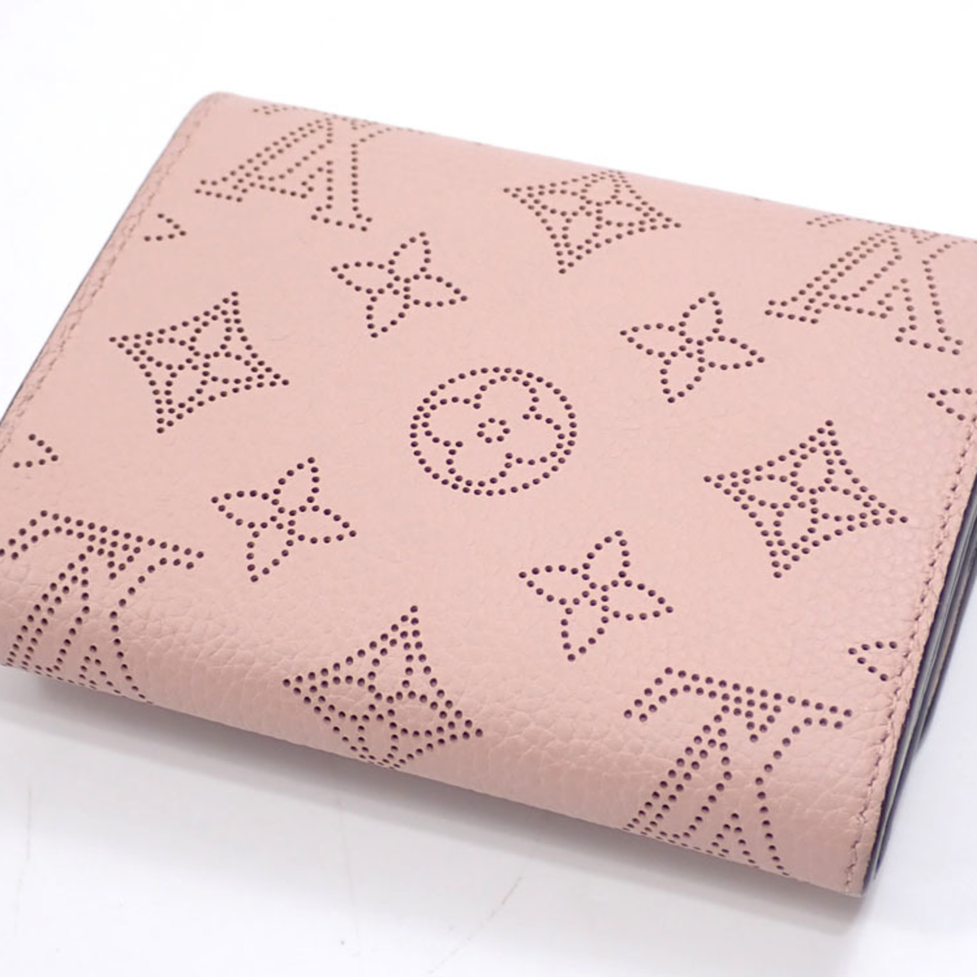 Louis Vuitton Bi-fold Wallet Mahina Portefeuille Iris Compact Women's M82757 Rose Jasmine Pink
