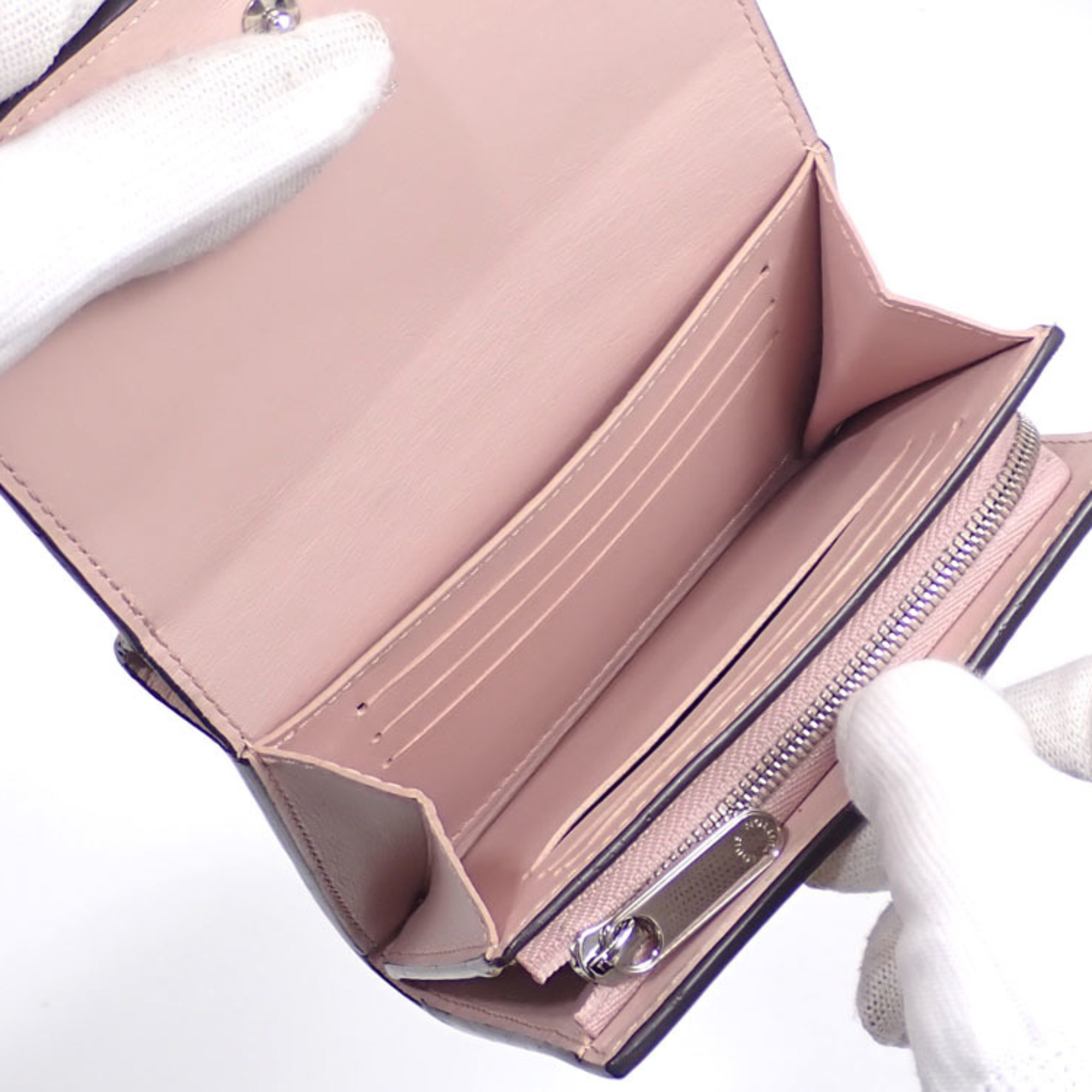 Louis Vuitton Bi-fold Wallet Mahina Portefeuille Iris Compact Women's M82757 Rose Jasmine Pink