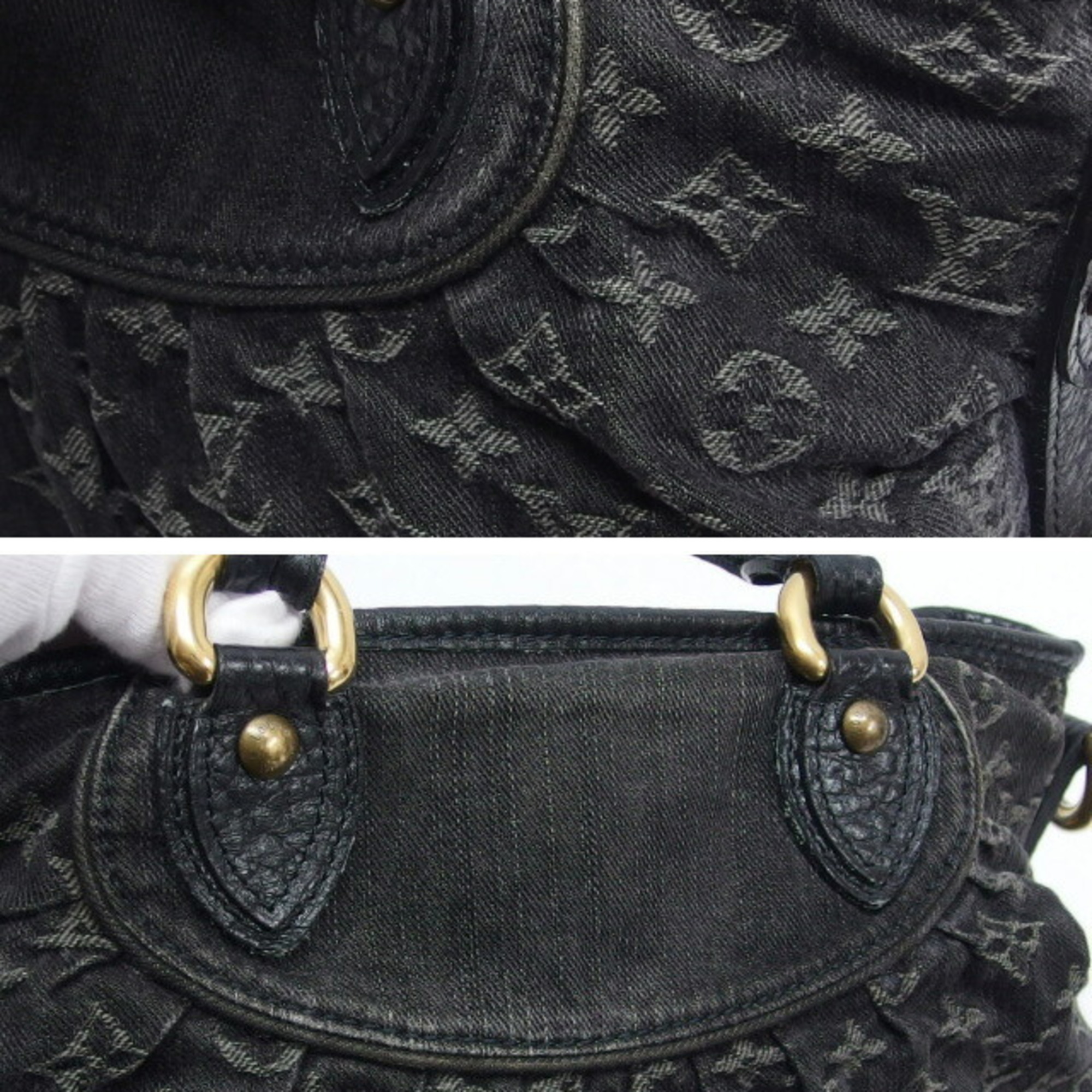 Louis Vuitton Monogram Denim Neo Cavi MM Handbag Noir (Black)