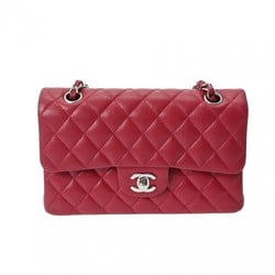 CHANEL Chanel Matelasse Chain Shoulder Double Lid 23cm Red - Women's Caviar Skin Bag