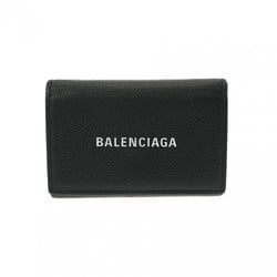 BALENCIAGA Black 594313 Unisex Leather Card Case