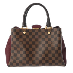 LOUIS VUITTON Damier Brittany Brown Bordeaux N41675 Women's Canvas Handbag