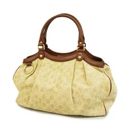 Gucci Handbag Sukey 211944 Canvas Leather Brown Beige Women's