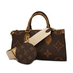 Louis Vuitton Handbag Monogram Reverse On The Go EW M46653 Brown Women's