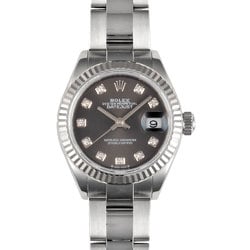 Rolex ROLEX 279174G Datejust 28 Random Wristwatch Automatic Dark Gray Dial SS x WG 10P Diamond Index Oyster Bracelet Ladies