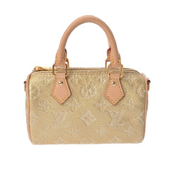 LOUIS VUITTON Louis Vuitton Monogram Nano Speedy Gold M82242 Women's Canvas Handbag