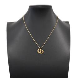 Christian Dior Necklace CD GP Plated Gold Women's