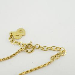 Christian Dior Necklace CD Circle GP Plated Gold Women's