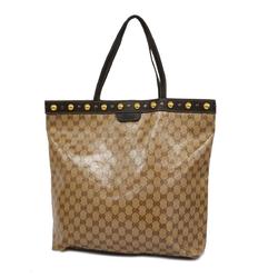 Gucci Tote Bag GG Crystal 336668 Brown Women's