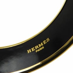 Hermes bracelet enamel metal cloisonné multicolor white brown gold carriage bangle women's HERMES