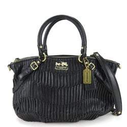 Coach handbag 15942 Madison leather black shoulder bag for women COACH