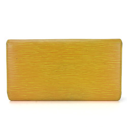 Louis Vuitton Long Wallet Porte Tresor International M63389 Epi Leather Tassili Yellow Tri-fold Accessory Women's Men's LOUIS VUITTON