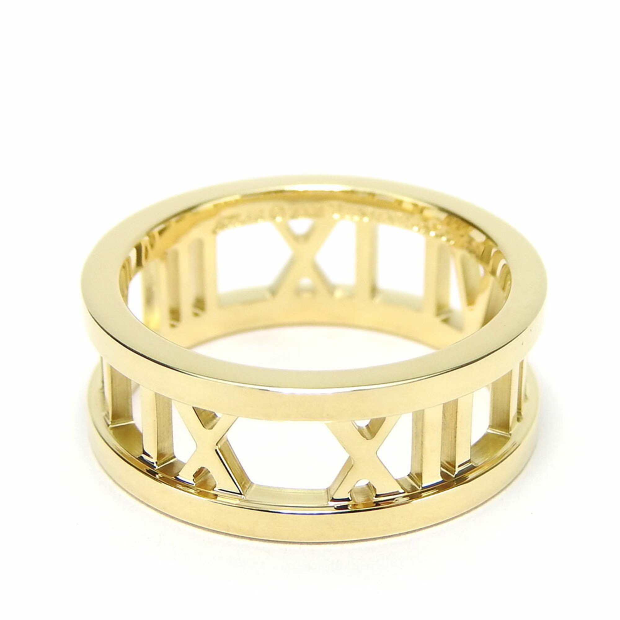Tiffany & Co. Ring Atlas K18YG Approx. 5.2g Yellow Gold Japanese Size Women's TIFFANY