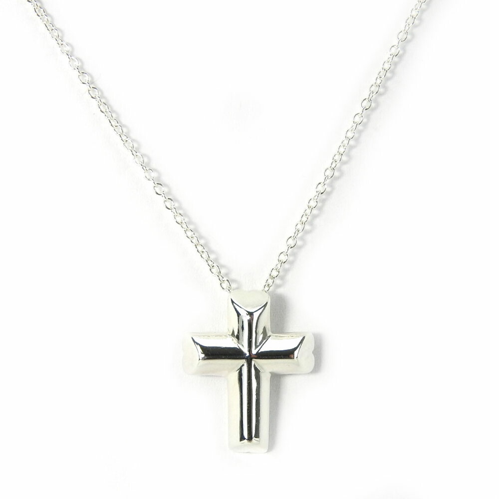 Tiffany Necklace Tenderness Heart Cross Silver 925 Approx. 3.5g Paloma Picasso Women's TIFFANY&Co.