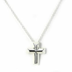 Tiffany Necklace Tenderness Heart Cross Silver 925 Approx. 3.5g Paloma Picasso Women's TIFFANY&Co.