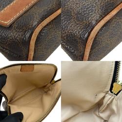 Celine pouch, macadam leather, brown, accessories, women's, CELINE