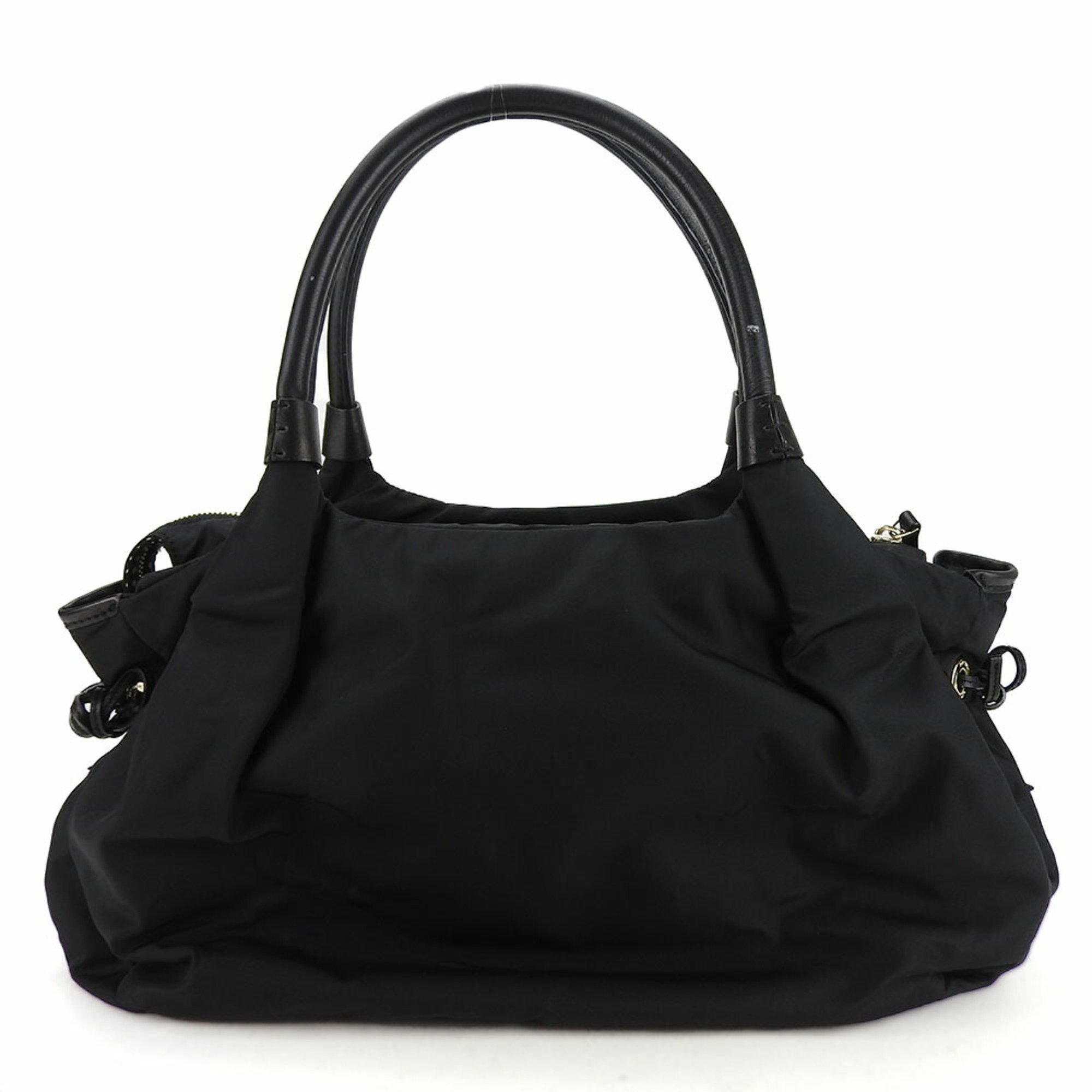 Kate Spade Tote Bag PXRU0019 Nylon Leather Black Women's