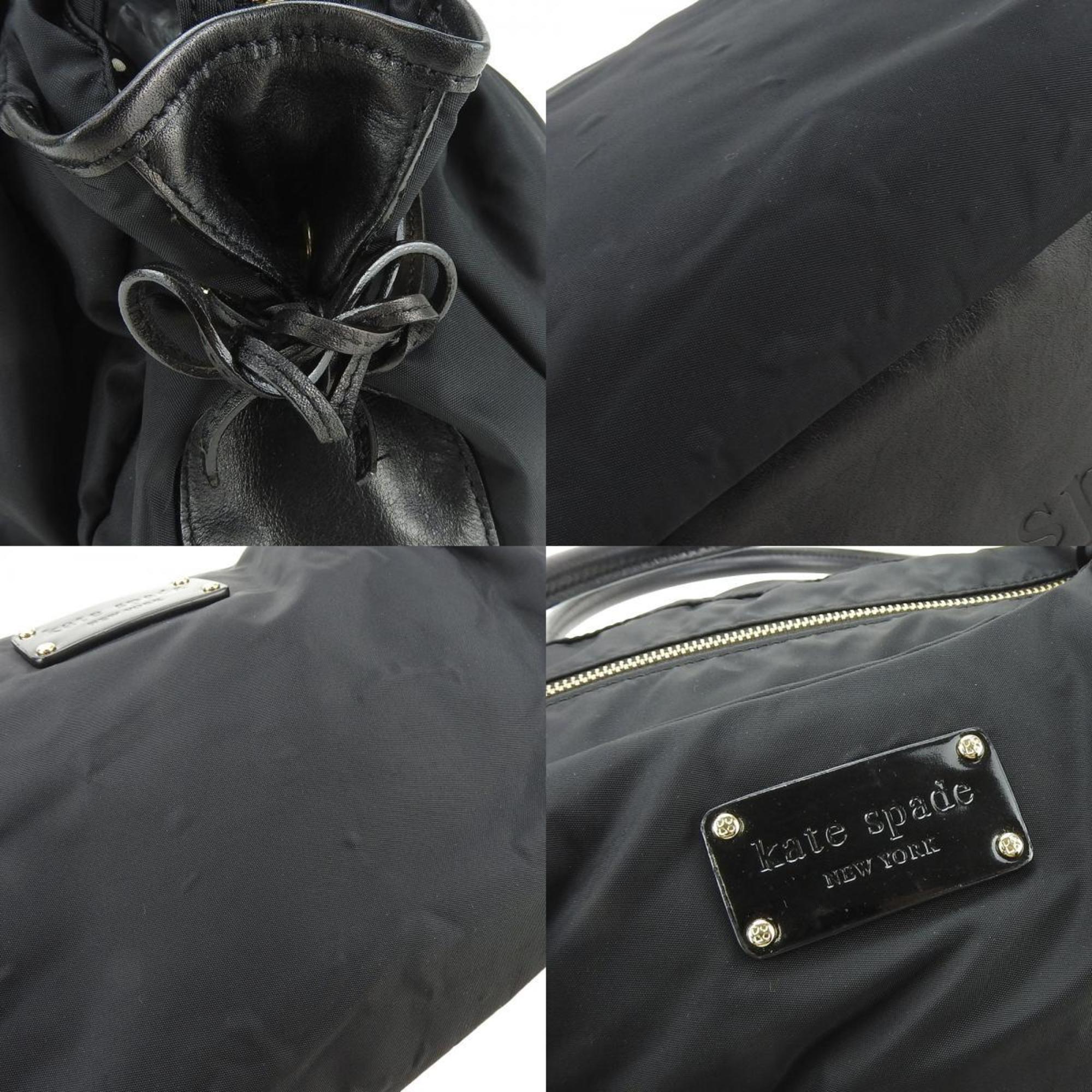 Kate Spade Tote Bag PXRU0019 Nylon Leather Black Women's