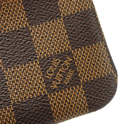 Louis Vuitton Wallet/Coin Case Pochette Cle N62658 Damier Canvas Ebene Brown Accessory Key Ring Women's Men's LOUIS VUITTON